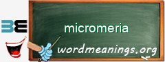 WordMeaning blackboard for micromeria